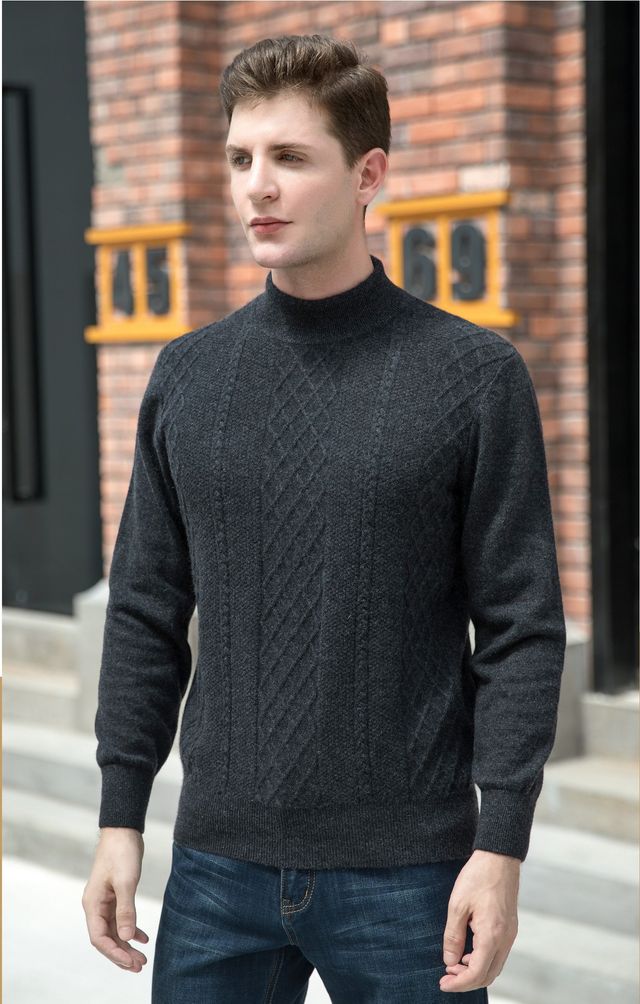 Mock turtleneck cashmere sweater hotsell